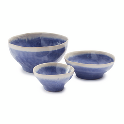 Cloud Stoneware Bowls, Set of 3 