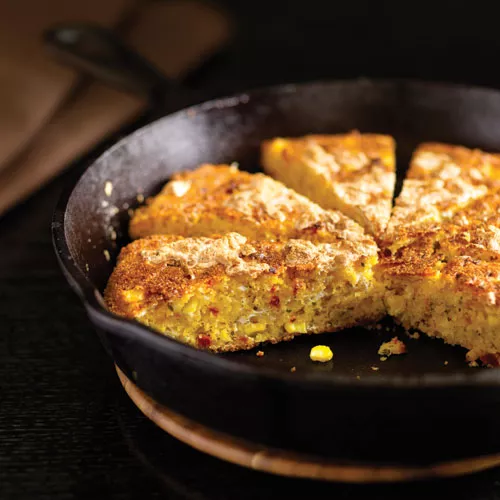 Double Corn Bread with Smoked Mozzarella and Sun-Dried Tomatoes