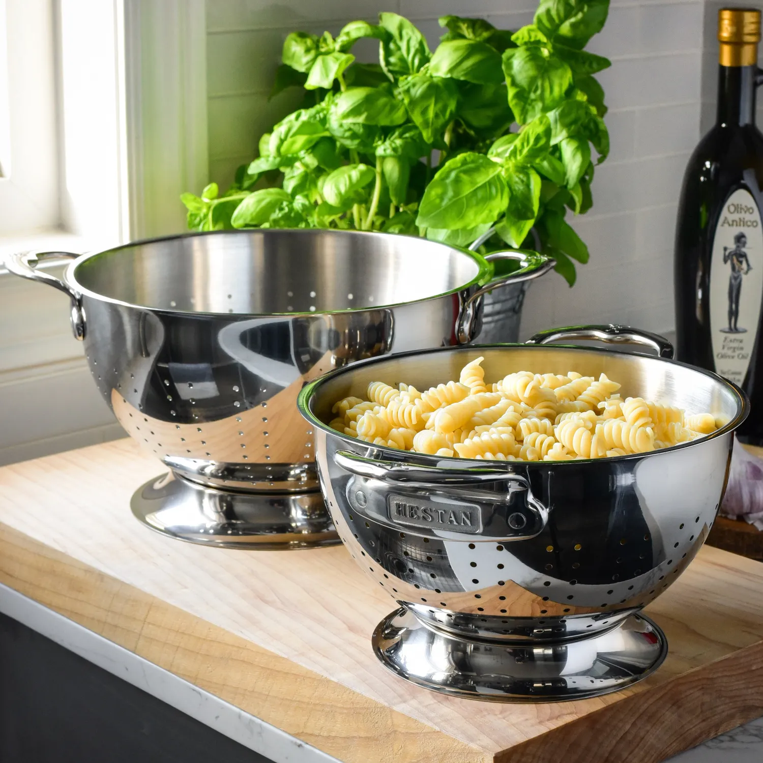 Hestan Stainless Steel Colanders, Set of 2