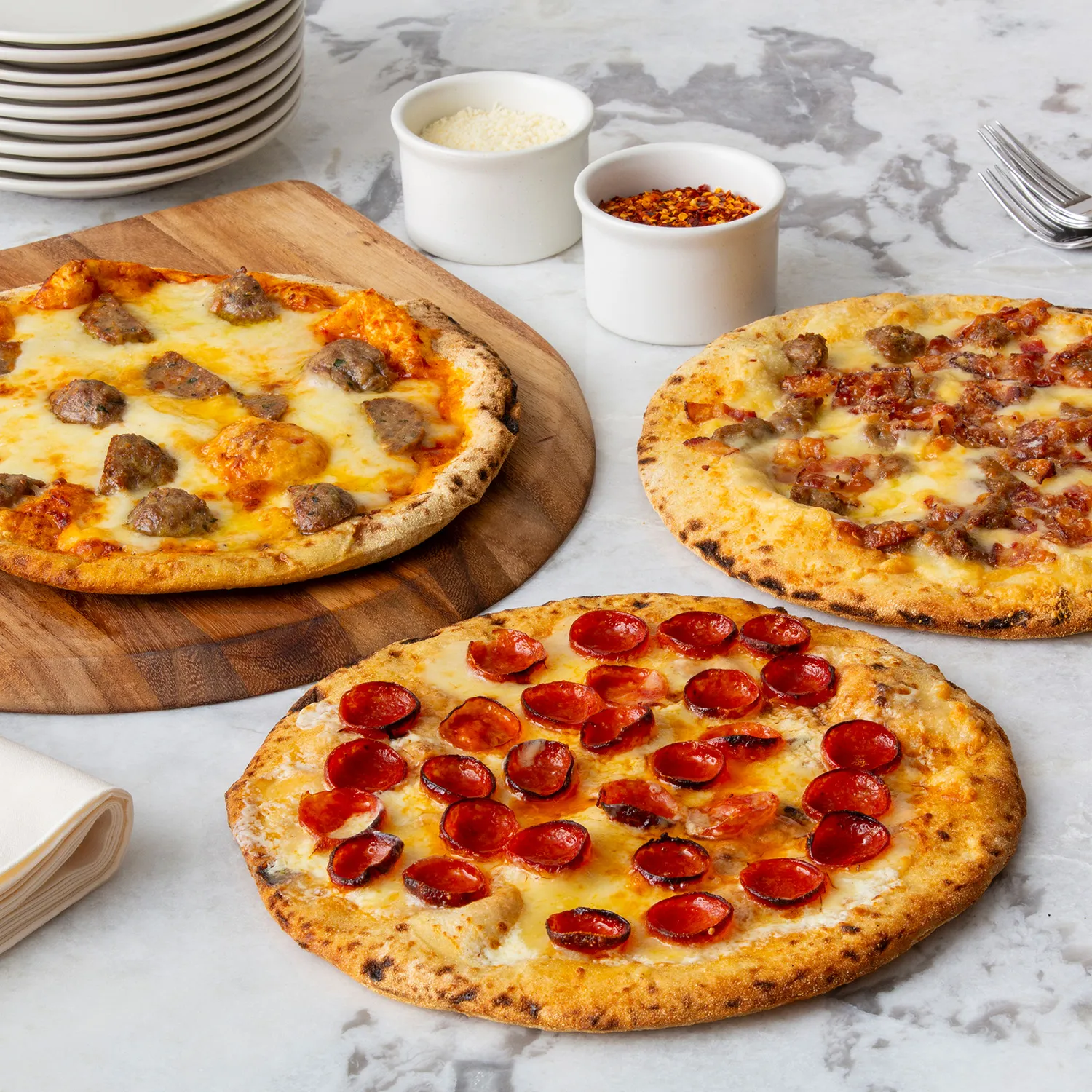 Katie's Pizza & Pasta Meat Pizza Sampler, Set of 3