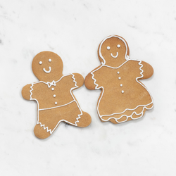 Copper-Plated Gingerbread Boy Cookie Cutter with Handle, 4"