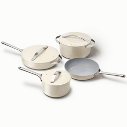 Caraway Ceramic Nonstick 7-Piece Cookware Set with Bonus Storage New set