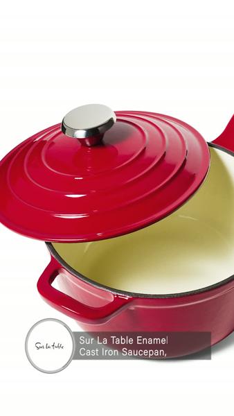 Sur La Table Enameled Cast Iron Saucepan, 2.5 qt. 