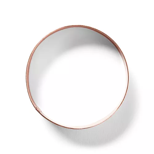 Sur La Table Round Copper-Plated Cookie Cutter, 2.5"