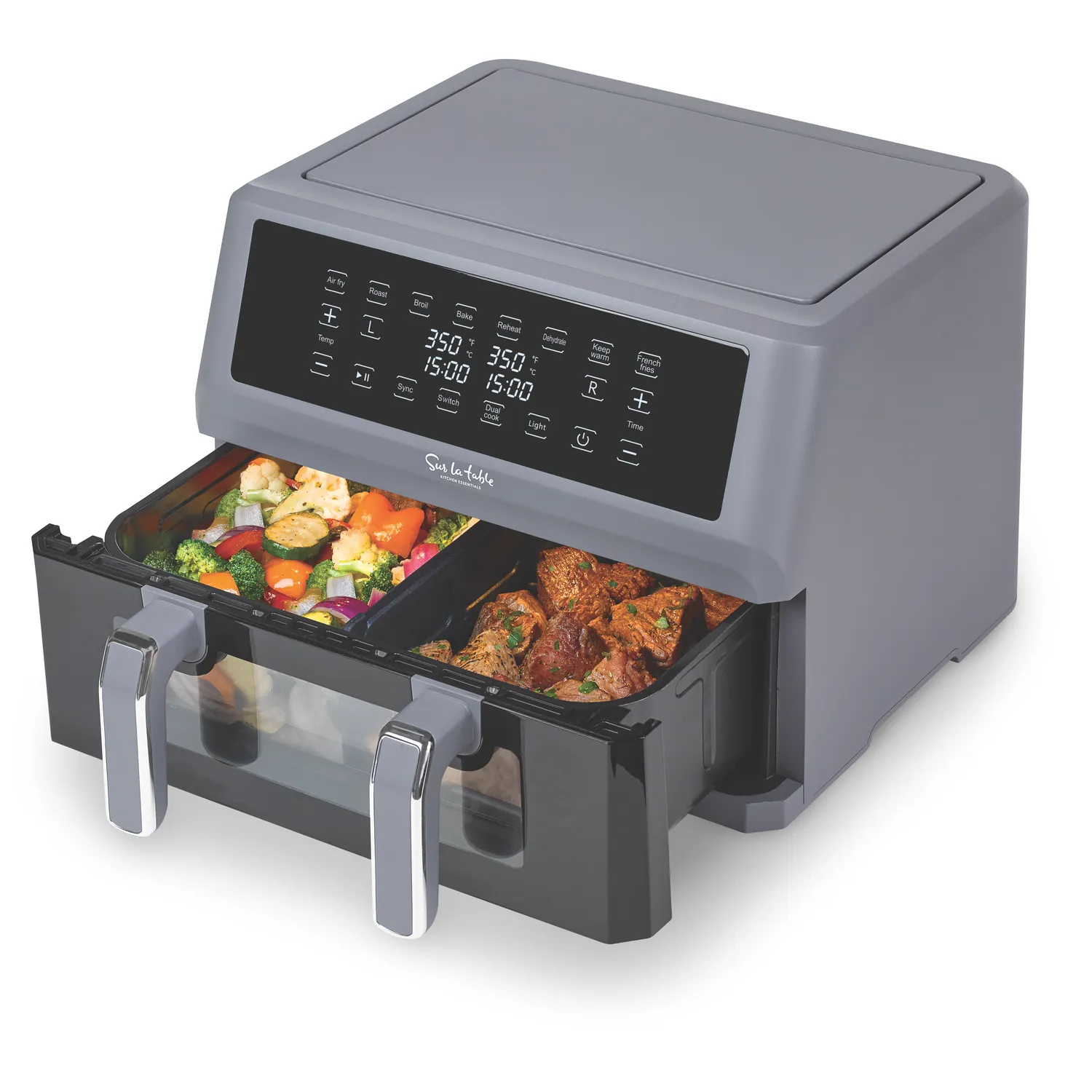 Sur La Table 7-in-1Dual Basket Air Fryer, 11 Qt.