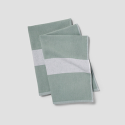 Sur La Table Essential Color Block Waffle-Weave Towels, Set of 2