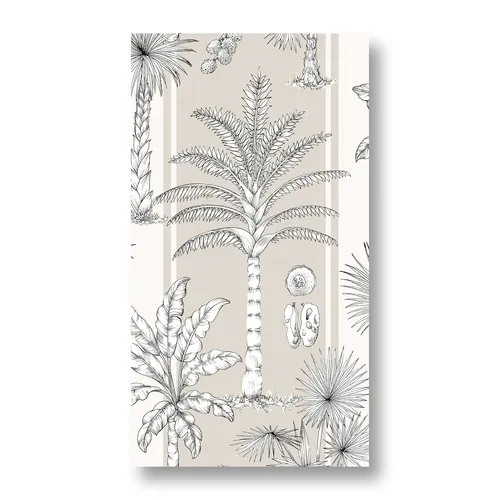 Caspari Southern Palms Guest Napkins, Set of 15