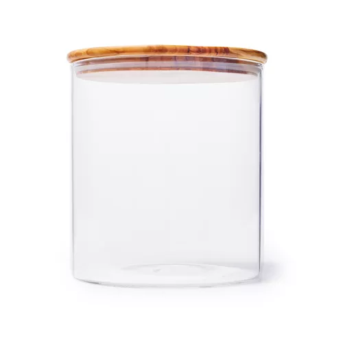 7 Large Glass Container with Wood Lid by Ashland®