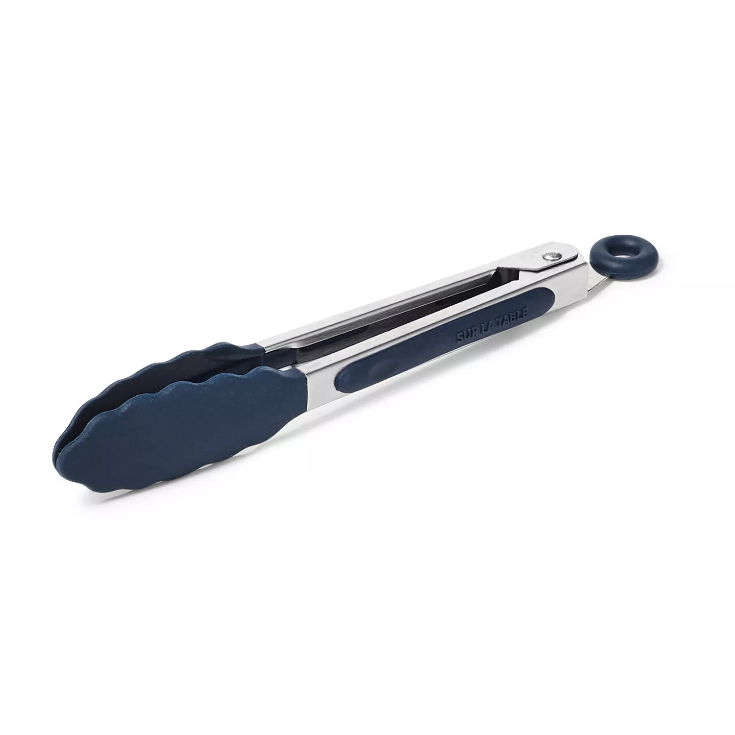 Sur La Table Silicone-Tipped Tongs, 7, Black