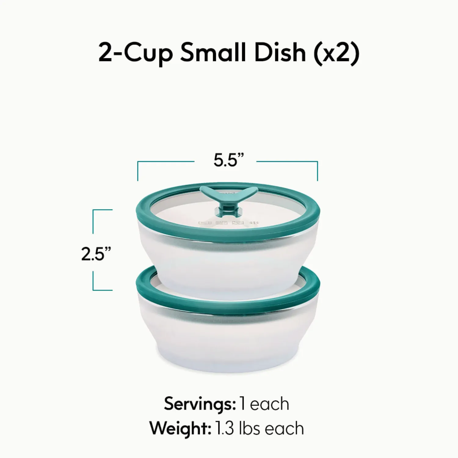 Anyday Microwave Small 4-Piece Glass Round Dish Set