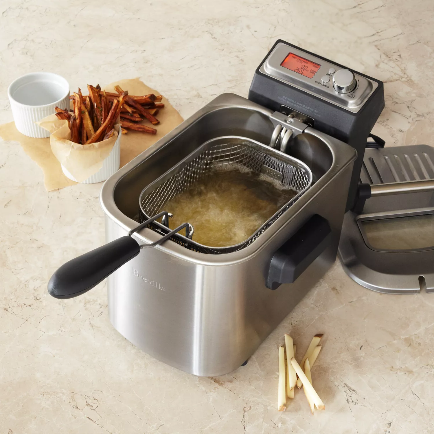1.0L Hot selling Mini Deep Fryer with non-stick inner pot and