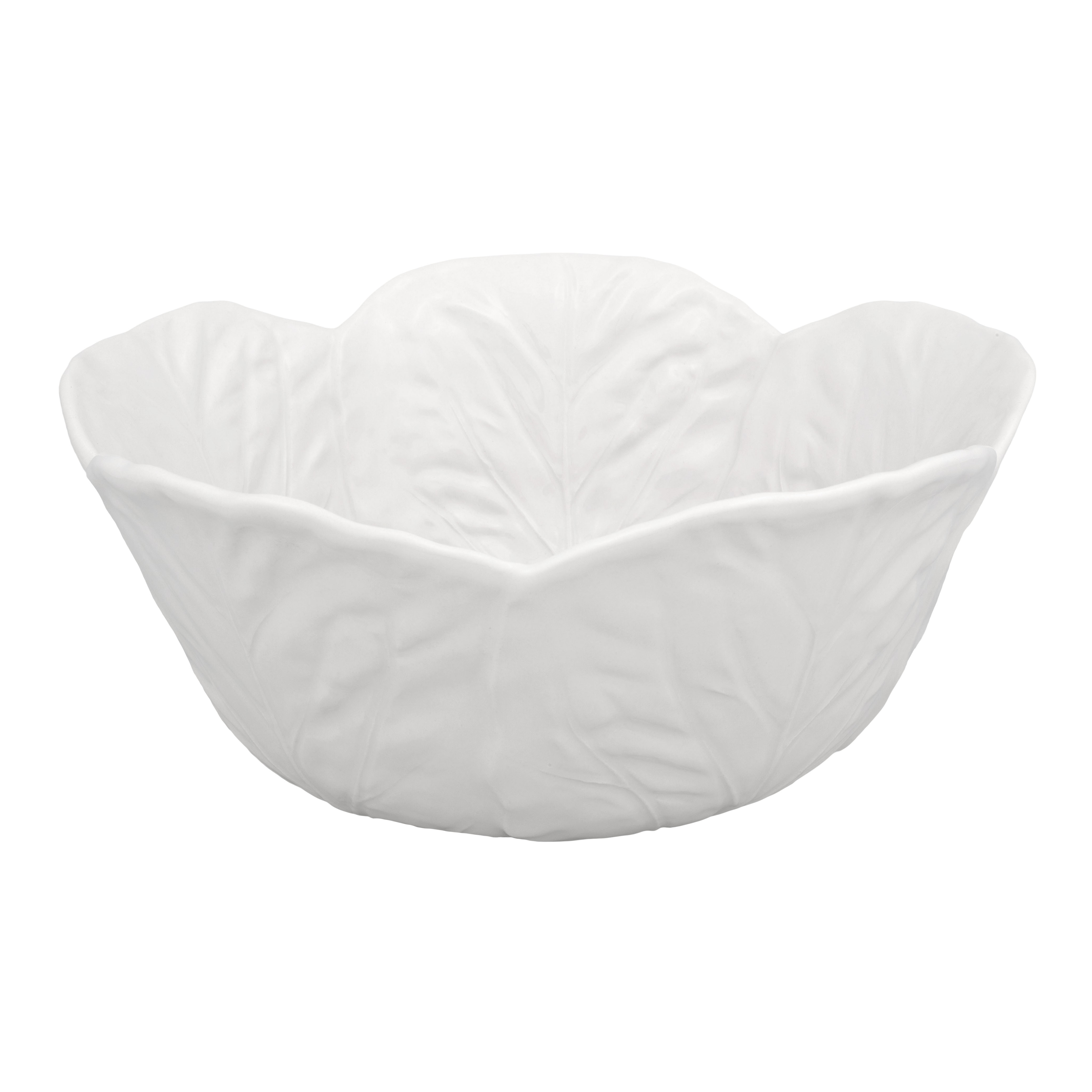 Bordallo Pinheiro Cabbage Tall Salad Bowl, 115 oz.