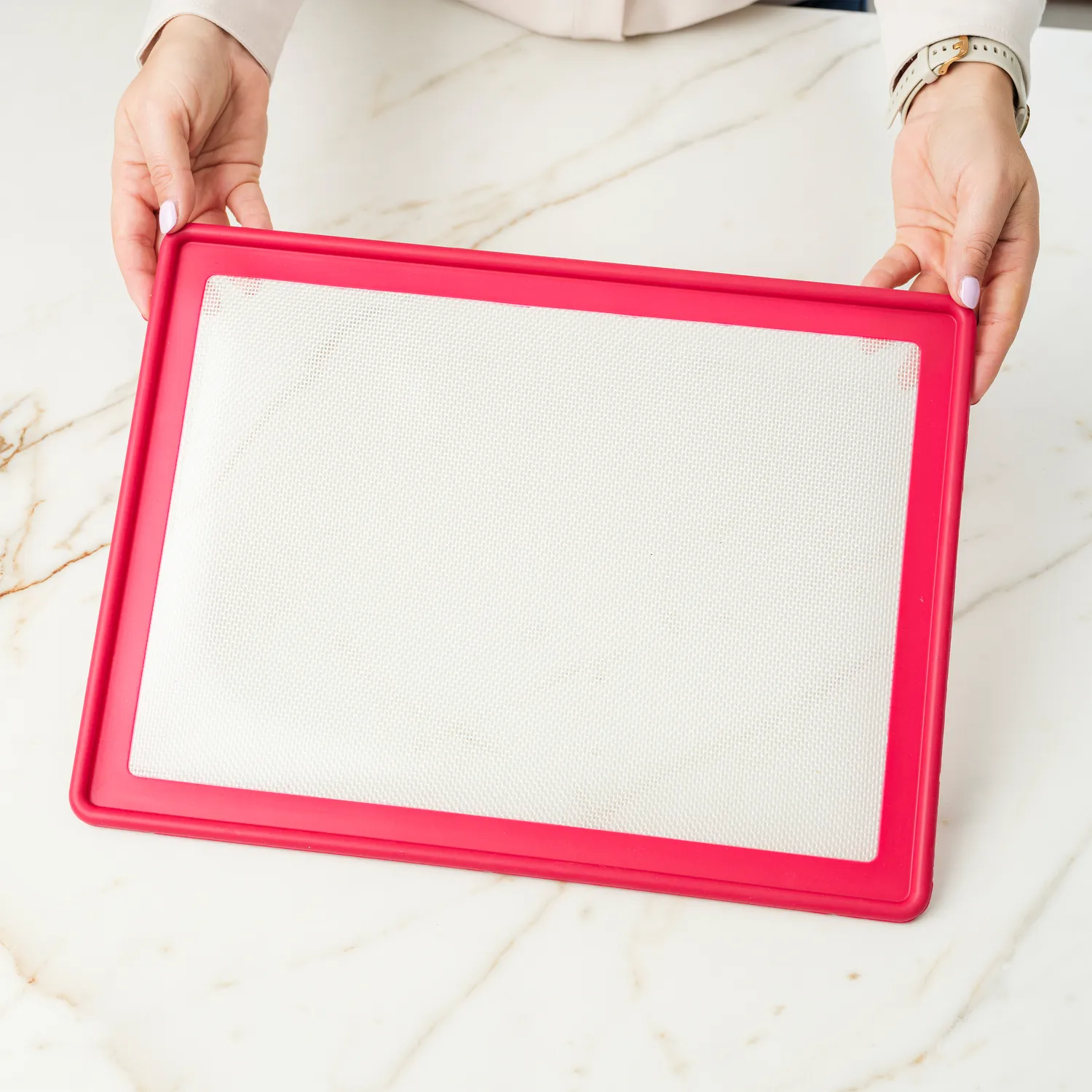 NoStik Edged Reinforced Silicone Full-Size Baking Mat