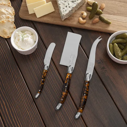 French Home 3-Piece Laguiole Cheese Knife Set