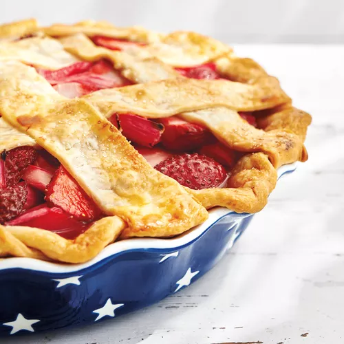 Lattice Strawberry Rhubarb Pie