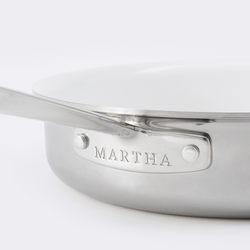 Martha by Martha Stewart Tri-Ply Ceramic Nonstick Sauté Pan with Lid, 3.5 Qt.