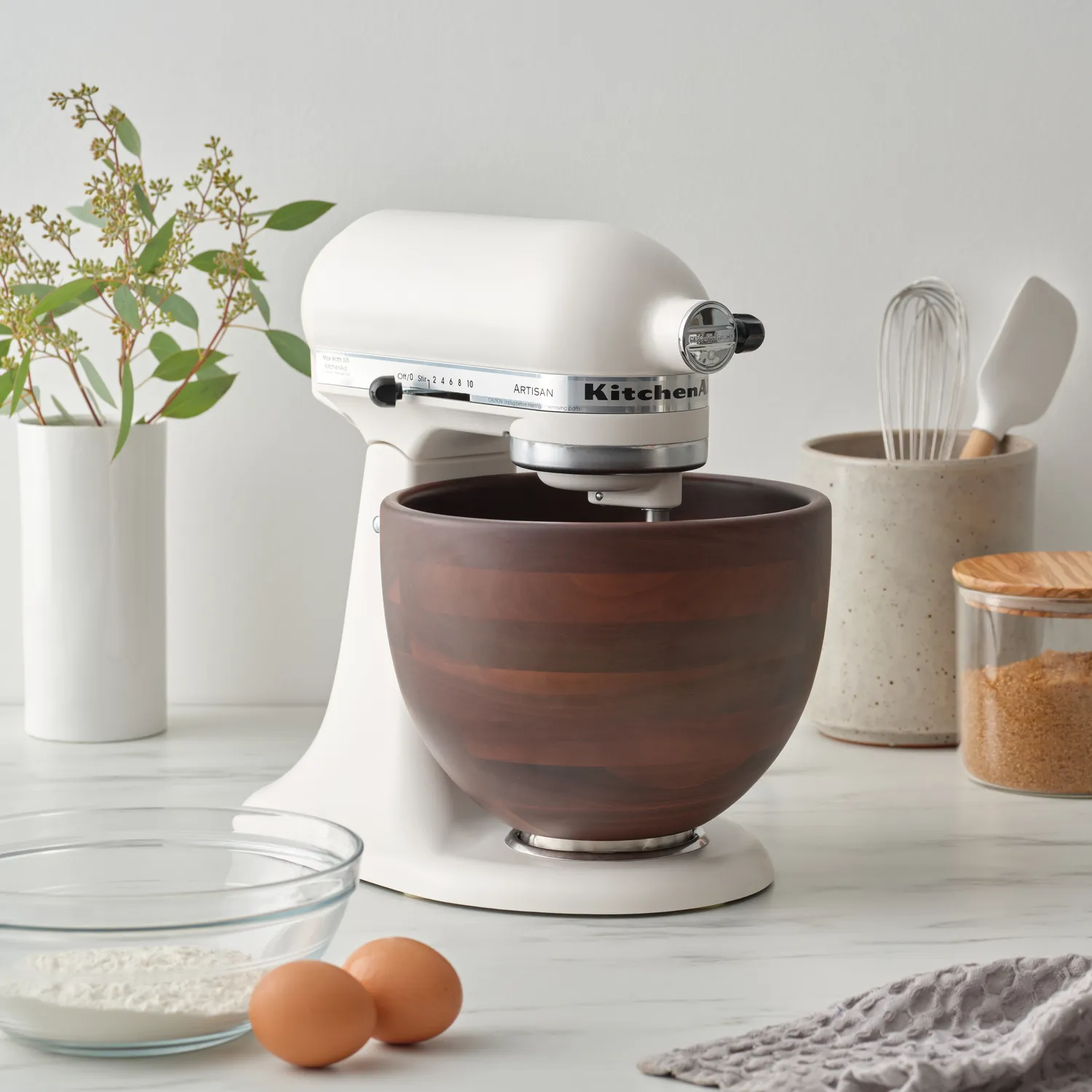 KitchenAid® Artisan Tilt-Head Stand Mixer with Walnut Wood Bowl