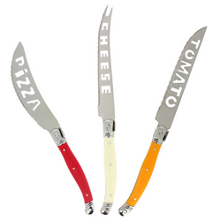 French Home Pizza, Tomato, and Cheese Knife, Set of 3