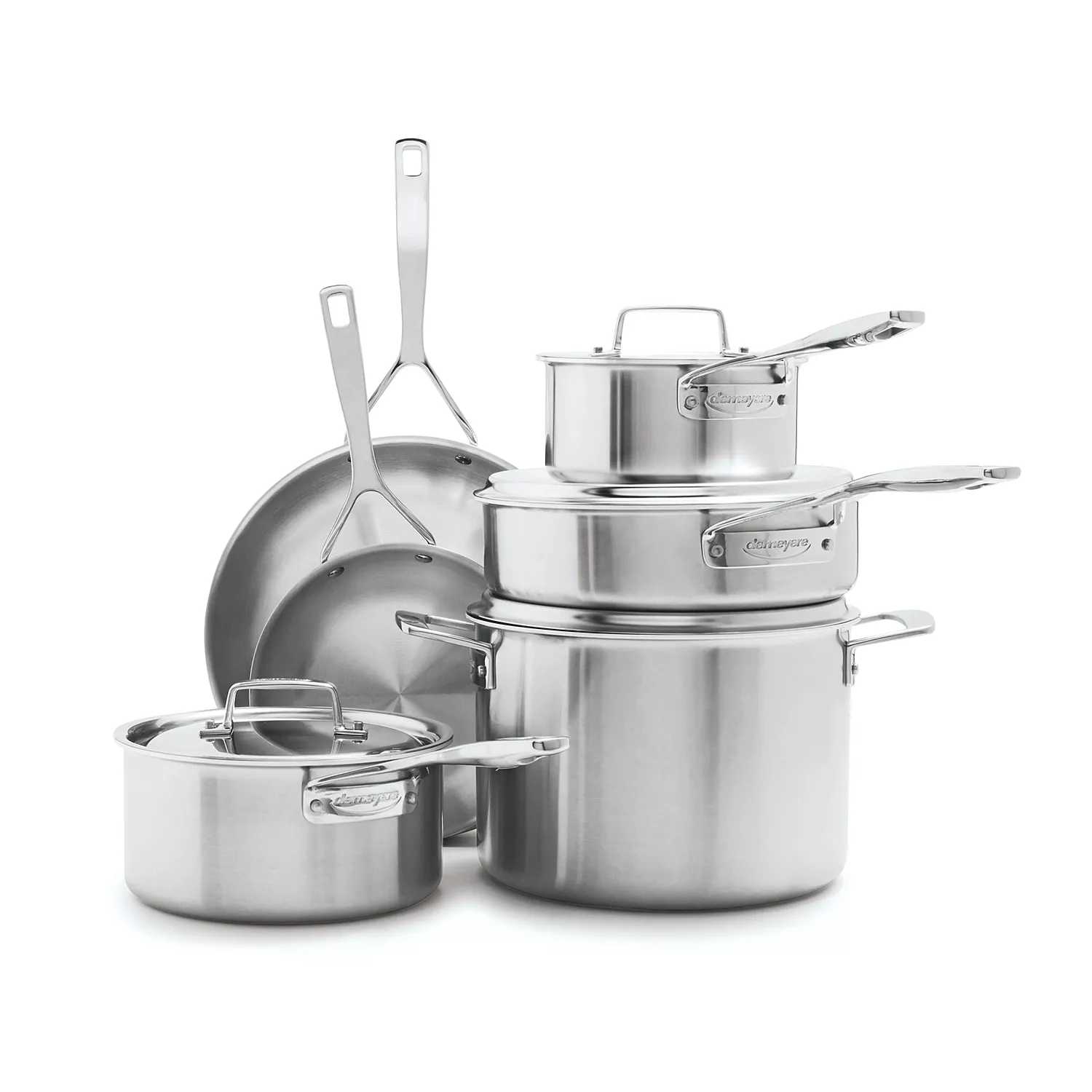 Demeyere Silver7 Stainless Steel 12-Piece Cookware Set