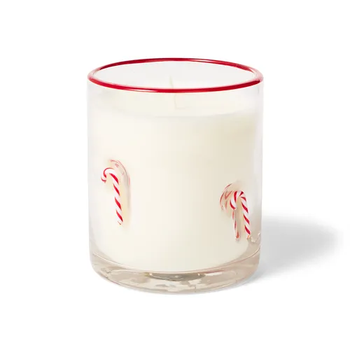 Sur la table Candy Cane Icon Glass Candle