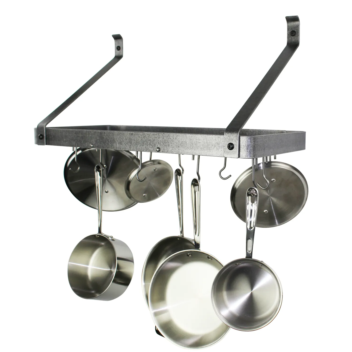 Enclume Gourmet Hammered Steel Bookshelf Wall Racks