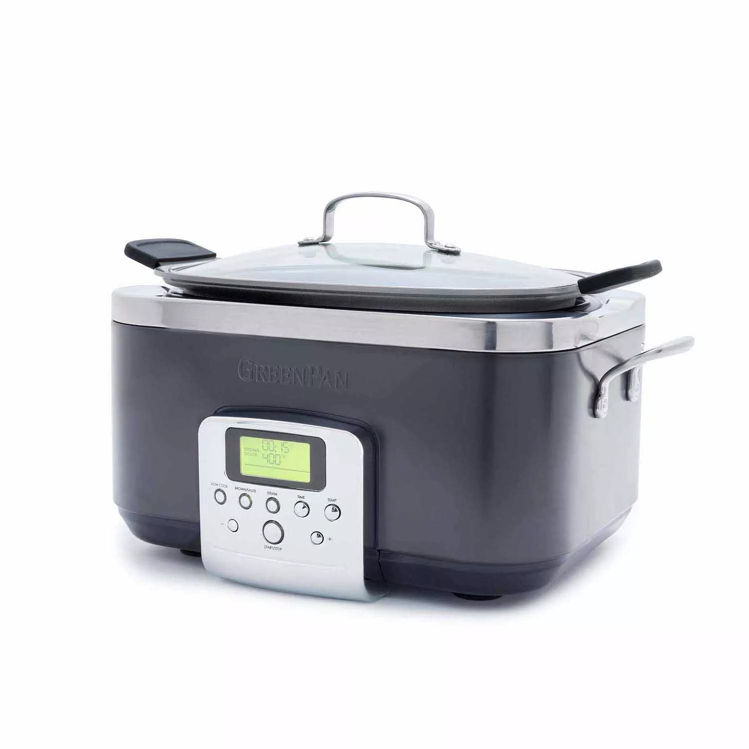 GreenPan 6 Quart Slow Cooker - Ceramic Nonstick - Black