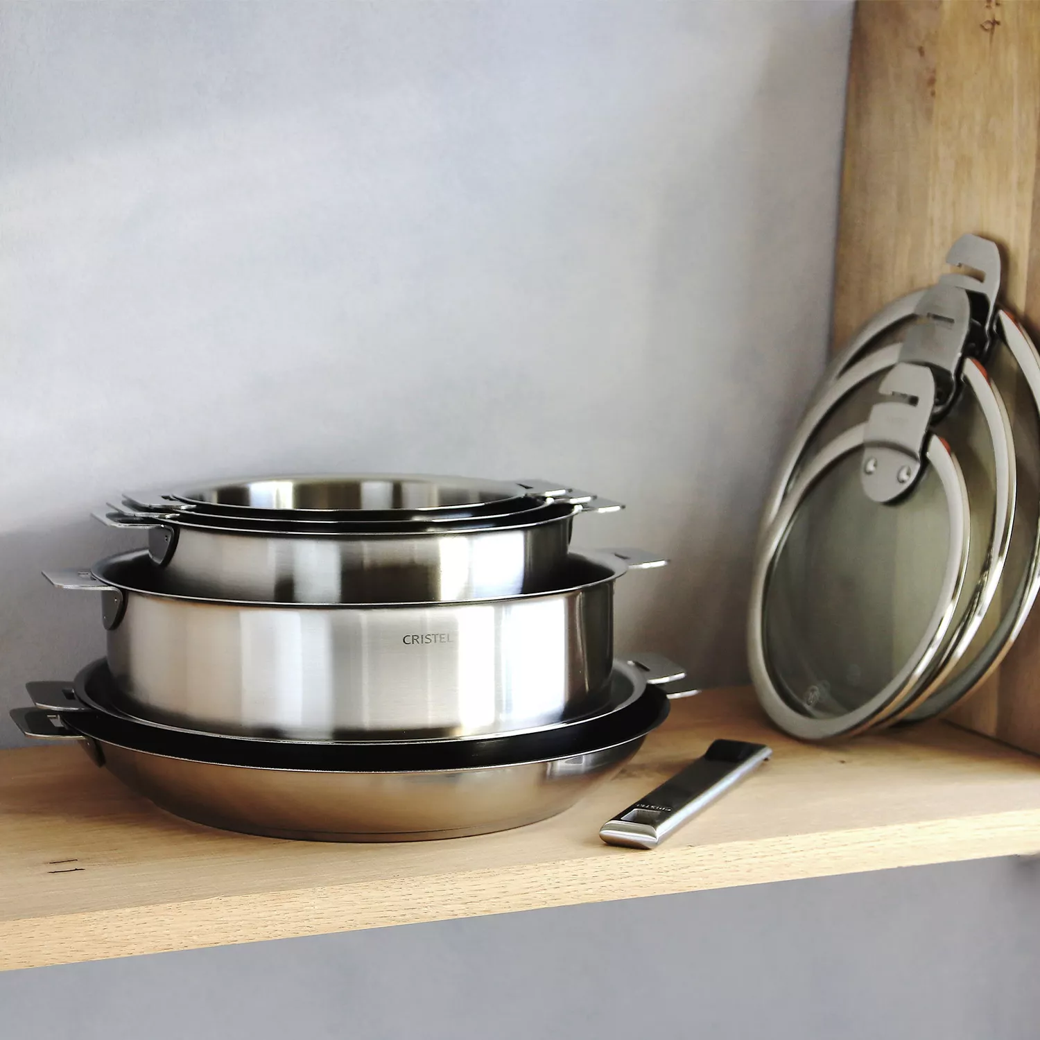Kuhn Rikon 2-Pc Nesting Nonstick Cookware Set w/ Colander & Lid 