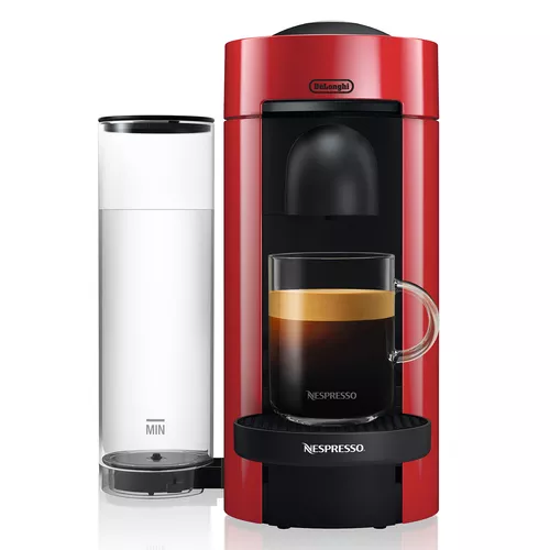 Nespresso VertuoPlus by De’Longhi with Aeroccino3 Frother, Red
