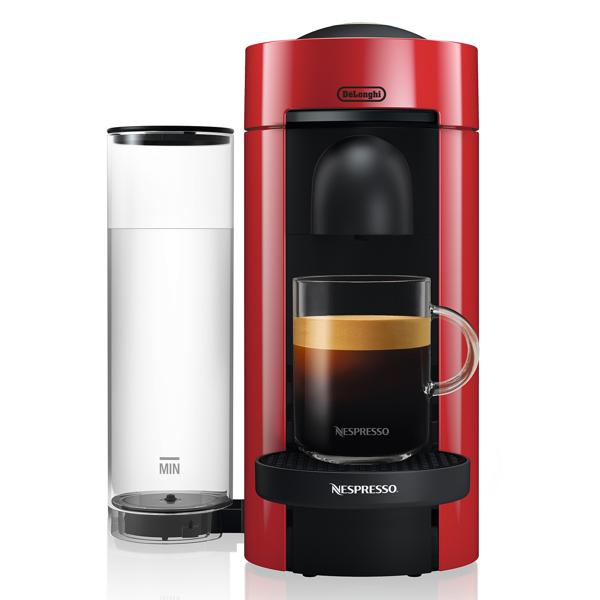 Nespresso VertuoPlus by De’Longhi with Aeroccino3 Frother, Red