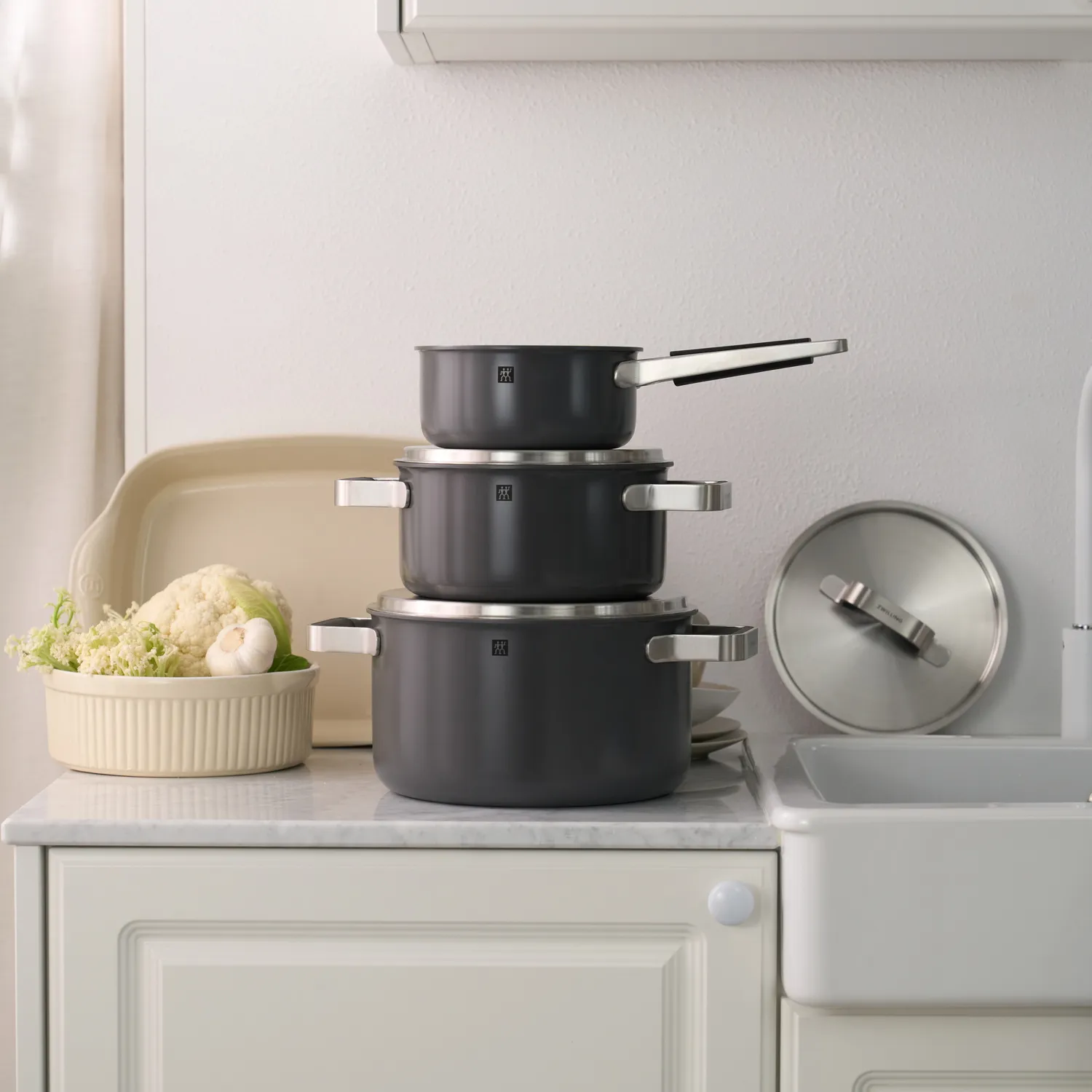 Zwilling Pure Stainless Steel 6-Piece Cookware Set
