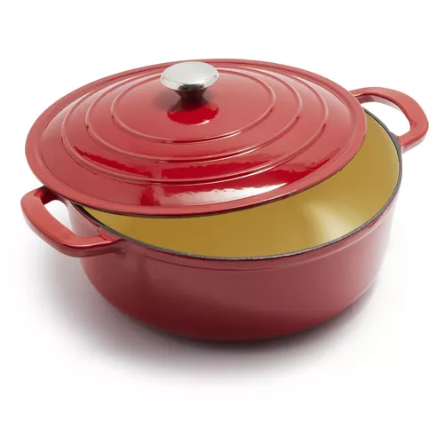 Sur La Table Enameled Cast Iron Round Wide Dutch Oven, 7 qt.