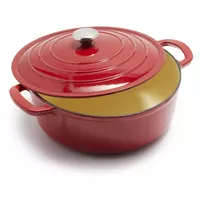 Sur La Table Enameled Cast Iron Round Wide Covered Dutch Oven, 7 qt.