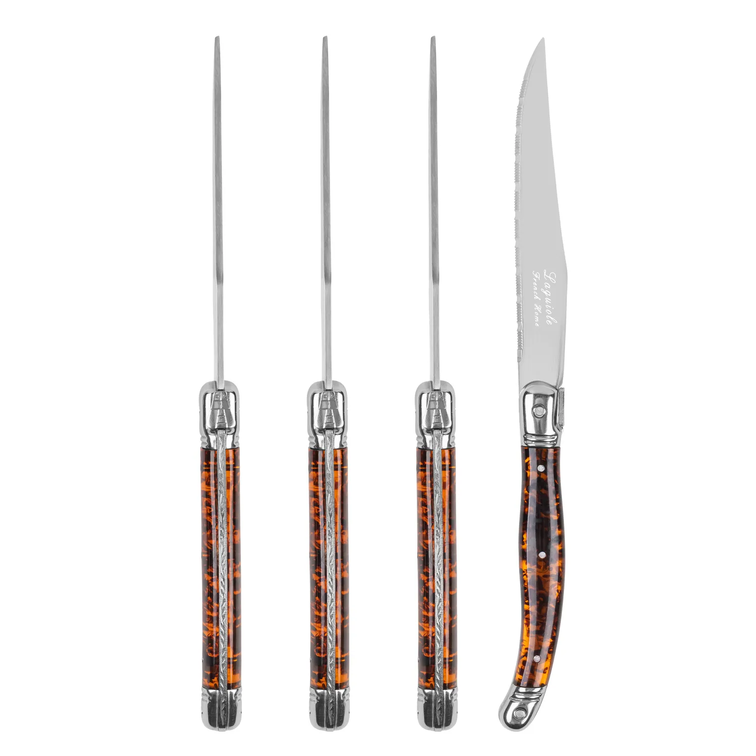 French Home Laguiole Steak Knives, Set of 4