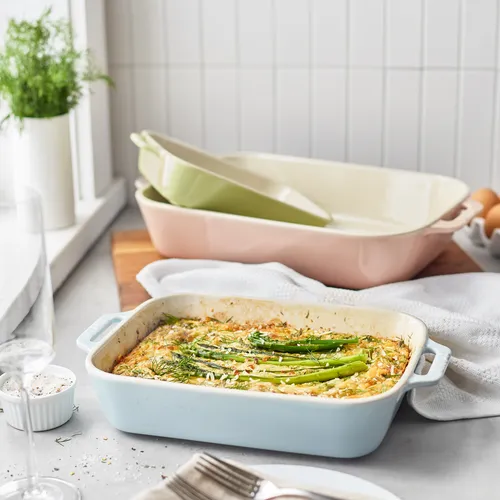 Staub Pastel Macaron Stoneware 3-Piece Rectangular Baker Set