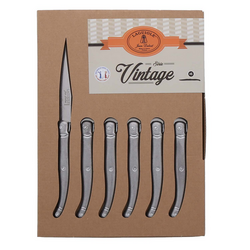 Dubost Laguiole Vintage Style Steak Knives, Set of 6
