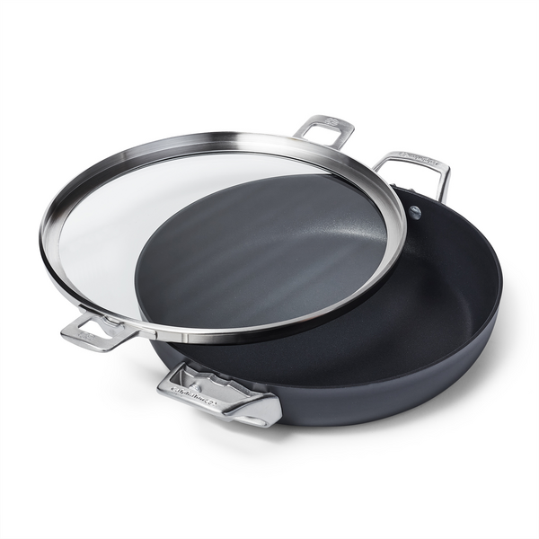 Calphalon Premier Space-Saving Hard Anodized Nonstick Everyday Pan with Lid, 12"