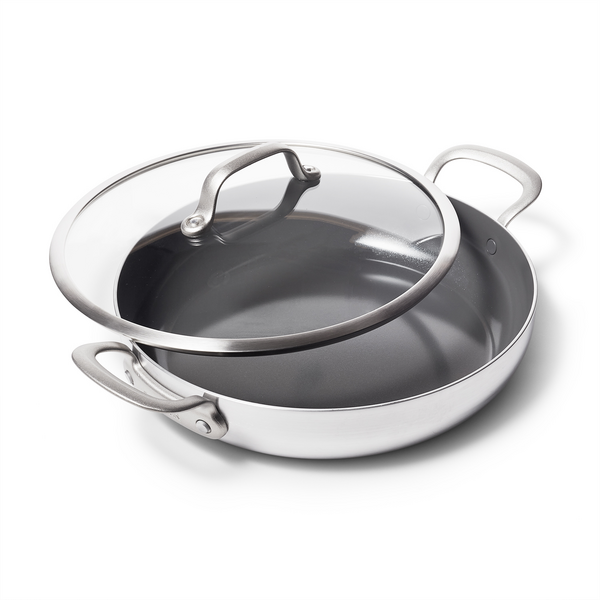 GreenPan Everyday Braiser with Glass Lid, 12"
