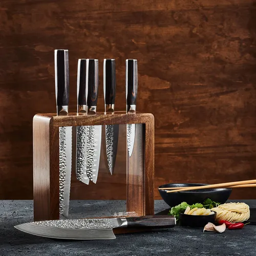 Cuisine::pro® Damashiro EMPEROR® Mokuzai 7-Piece Knife Block Set
