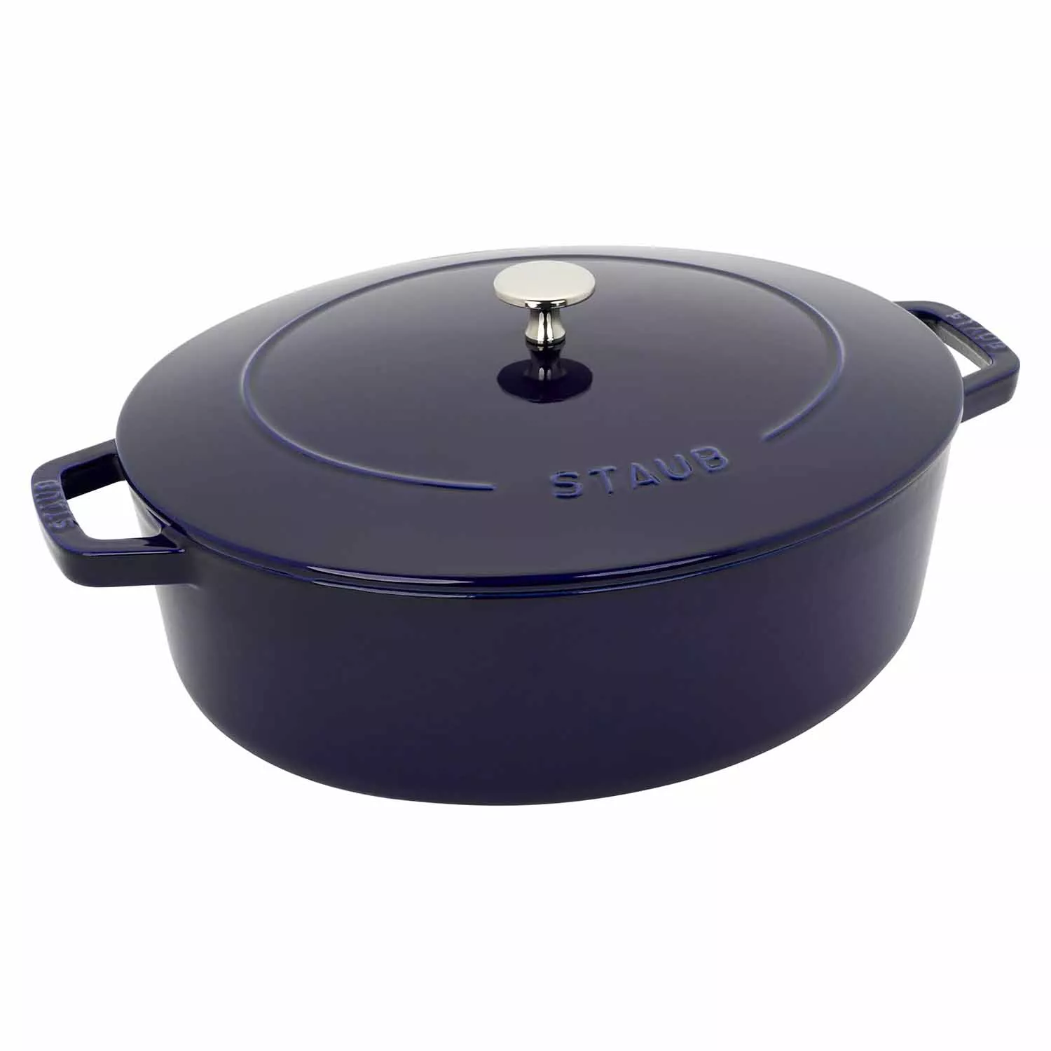 Staub Cast Iron Wide Oval Dutch Oven, 6.25 Qt. 