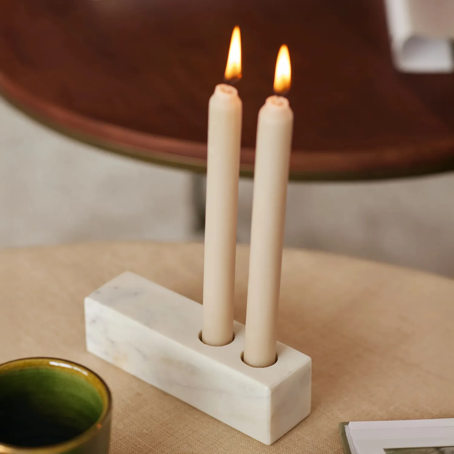 Powered by People Marble Candle Holder