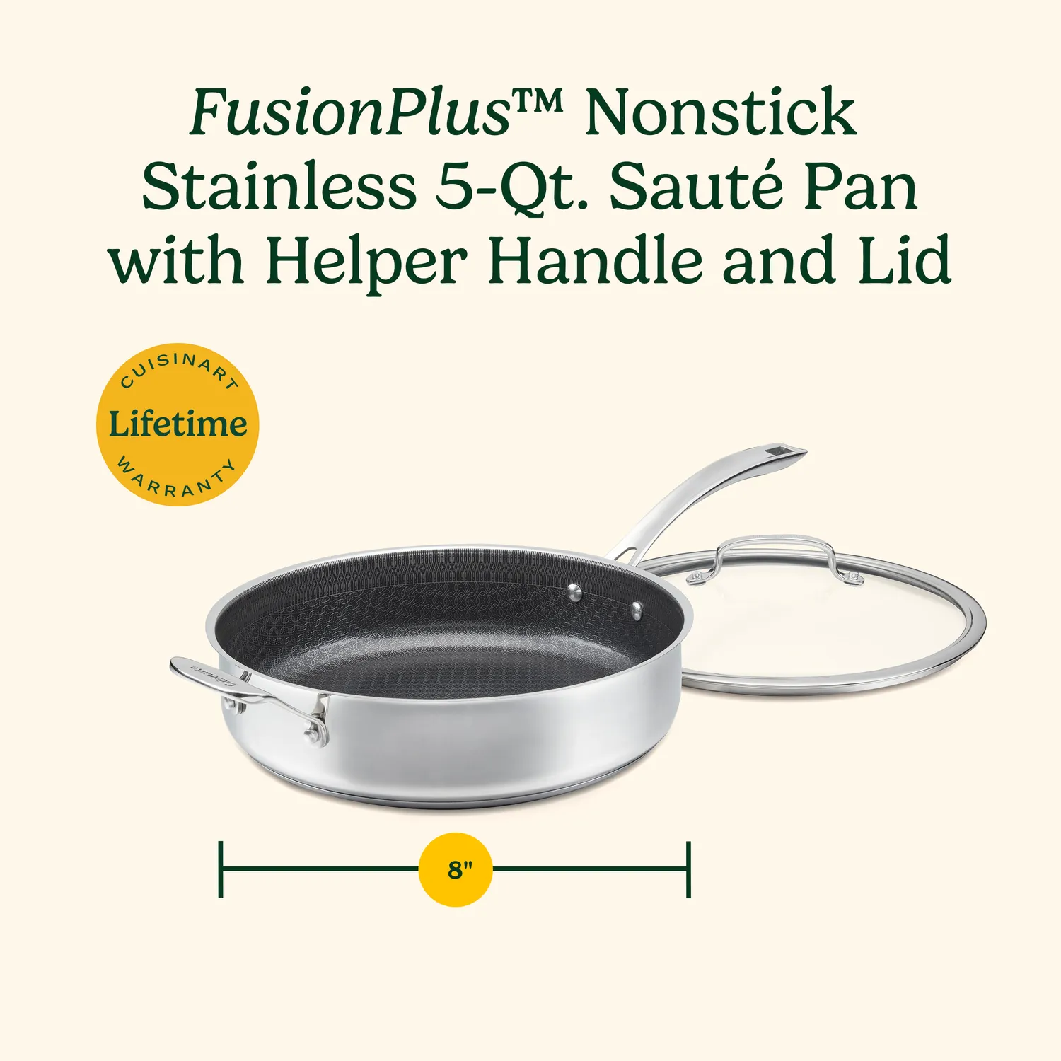 Cuisinart FusionPlus Sauté Pan with Lid, 5qt.