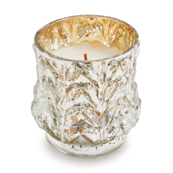 Silver Mercury Glass Candle