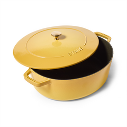 Staub Cast Iron Wide Oval Dutch Oven, 6.25 Qt.  Great pot!