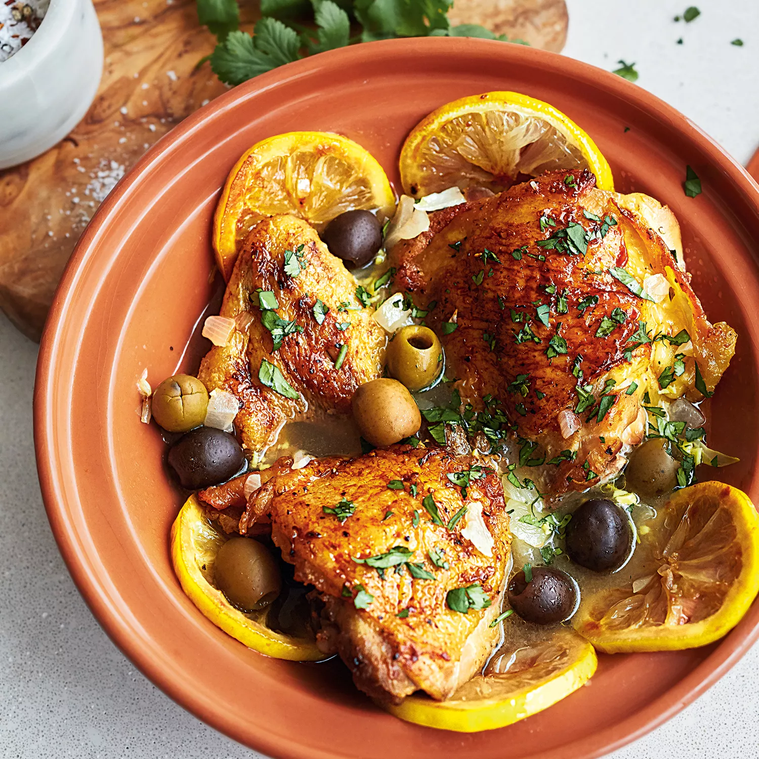 Chicken and Preserved Lemon Tagine with Olives Recipe
