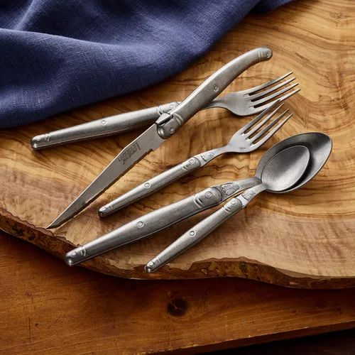 Dubost Stainless Steel Laguiole Flatware 20-Piece Flatware Set 