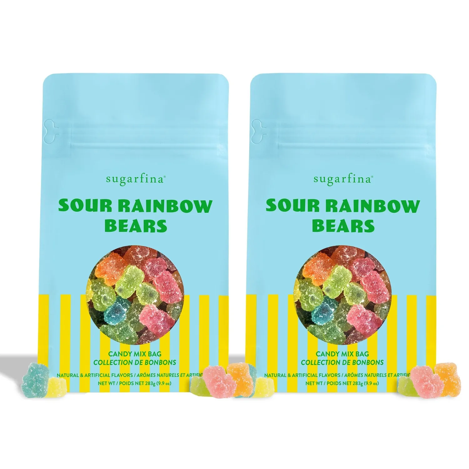 Sugarfina Sour Rainbow Bears Candy Mix Bag Duo