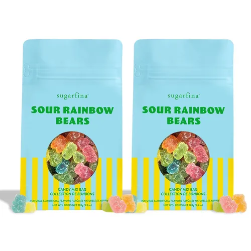 Sugarfina Sour Rainbow Bears Candy Mix Bag Duo