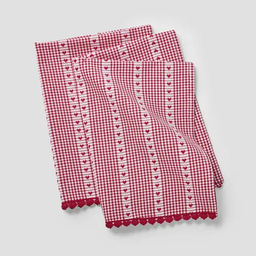 Sur La Table Valentine's Day Embroidered Towels, Set of 2