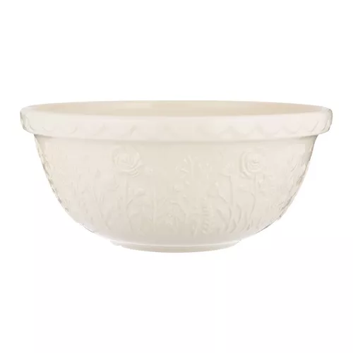 Mason Cash Cream Rose Mixing Bowl, 4.25 Qt.