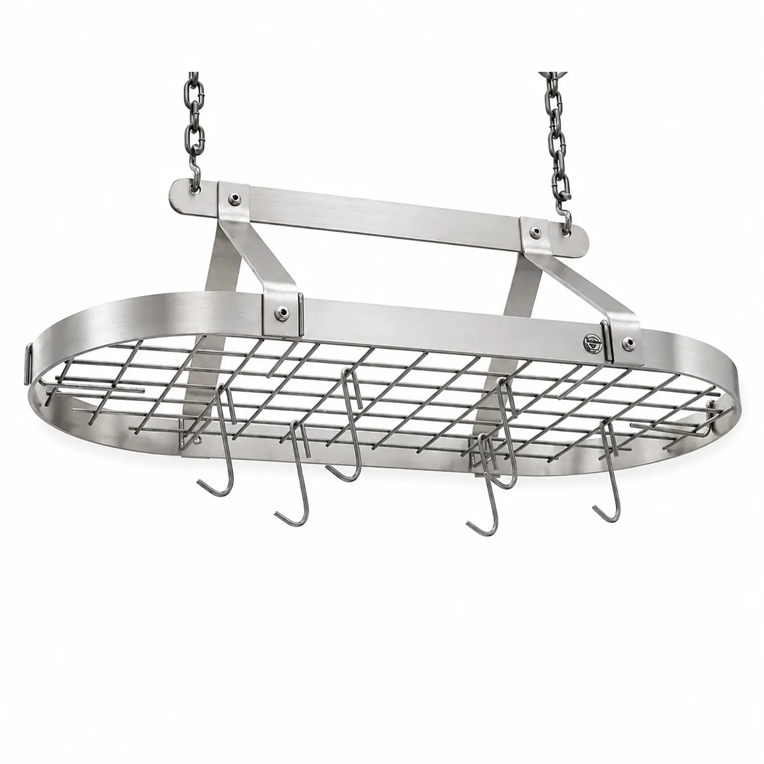 Enclume Classic Stainless Steel Oval Ceiling Pot Rack